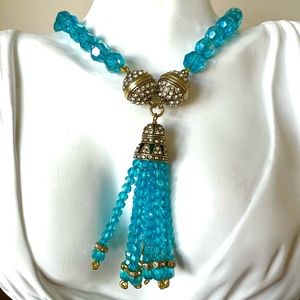 Heidi Daus Magnetic 🆕 Aqua Blue 4 piece combo Endless Possibilities Necklace